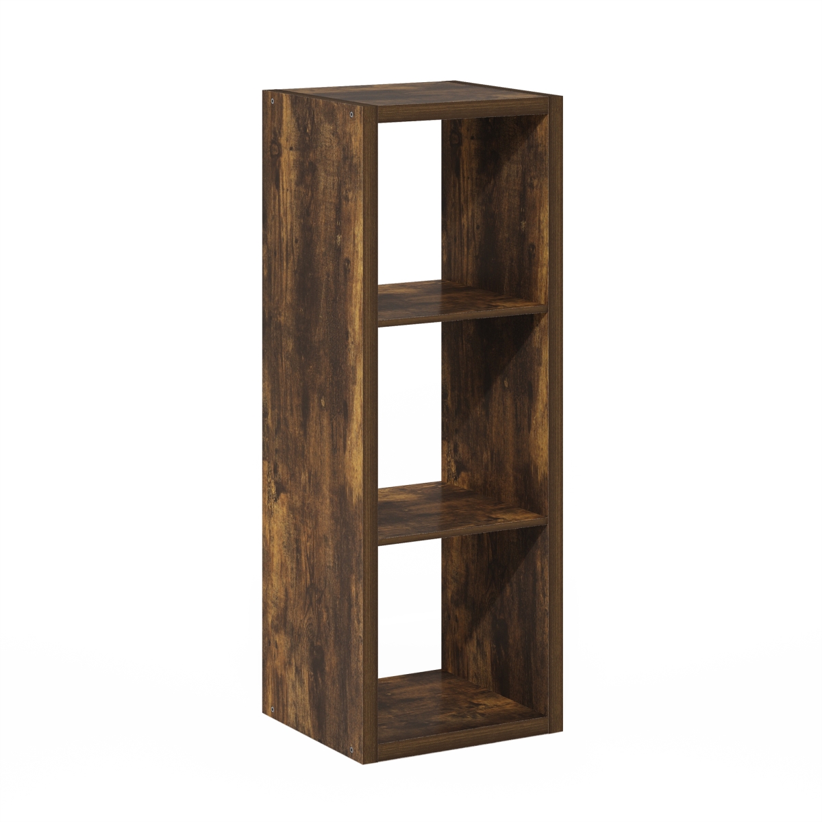 LU23001AP Cubicle Open Back Decorative Cube Storage Organizer, Amber Pine - 3-Cube