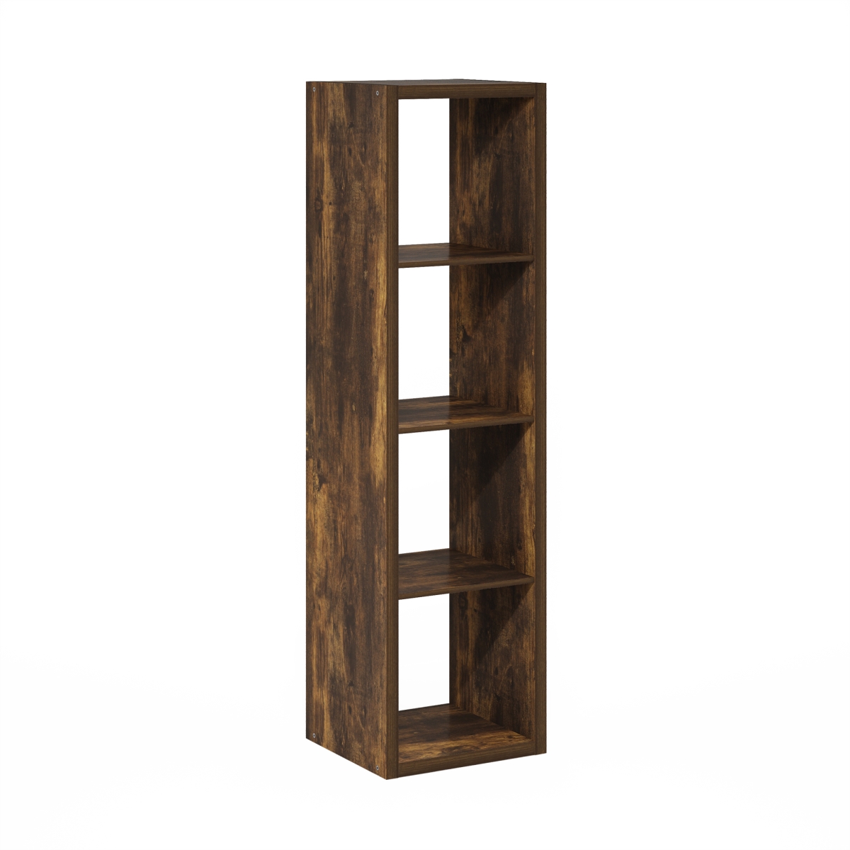 LU23002AP Cubicle Open Back Decorative Verticle Cube Storage Organizer, Amber Pine - 4-Cube