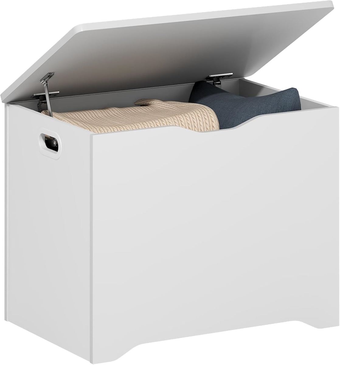 24344WH Storage Chest Basic Toy Box for Entryway & Living Room - White