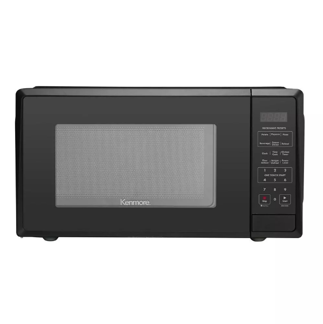 Picture of Kenmore KK78677 Kenmore 1.1 cubic-ft Microwave Black cu ft Countertop Oven 1000W Child Lock