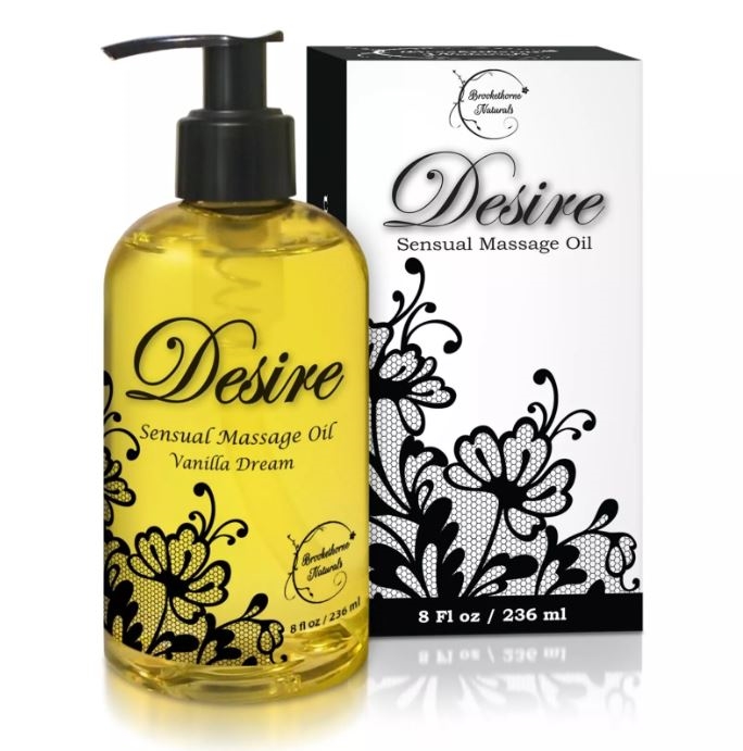 Picture of Brookethorne Naturals BR78440 Desire Sensual Massage Oil&#44; Best Massage Oil for Couples Massage - Vanilla Dream
