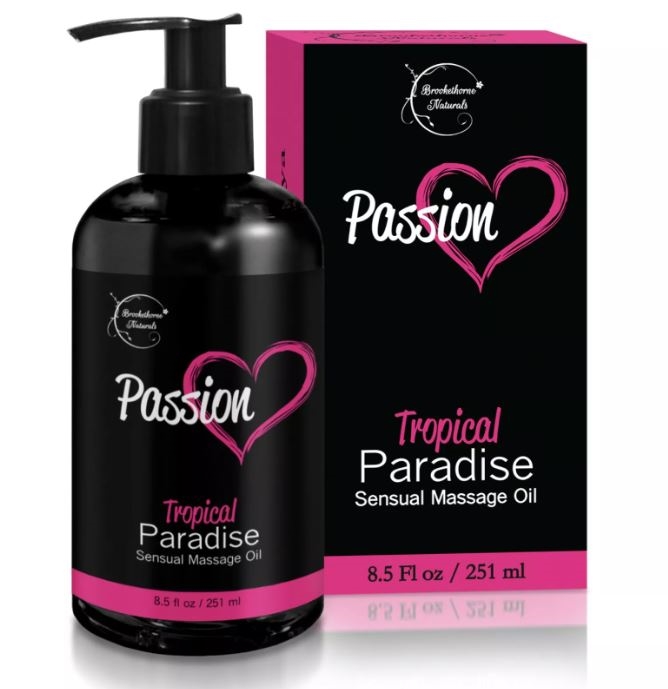 Picture of Brookethorne Naturals BR51215 Passion Sensual Massage Oil - All Natural by Brookethorne Naturals