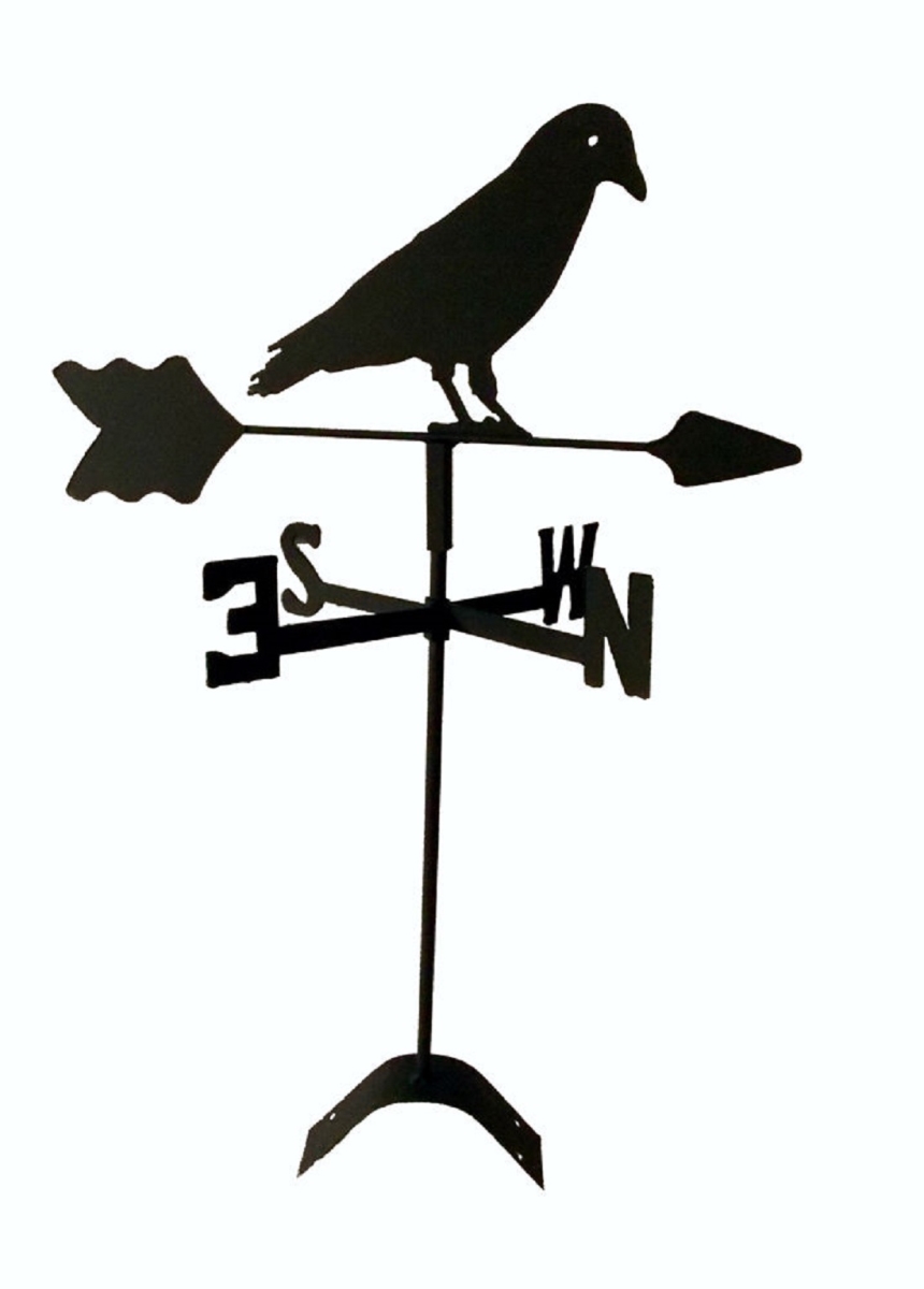 Crow Roof Mount Weathervane, Black