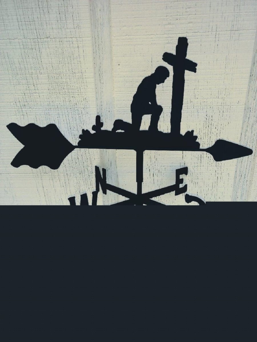 Praying Man Roof Mount Weathervane