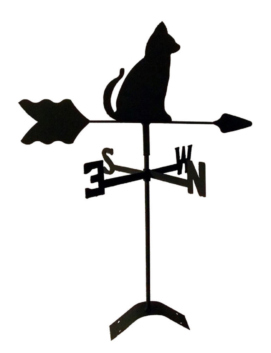 Cat Roof Mount Weathervane, Black