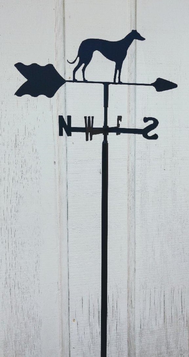 greyhoundin Greyhound Garden Mount Weathervane