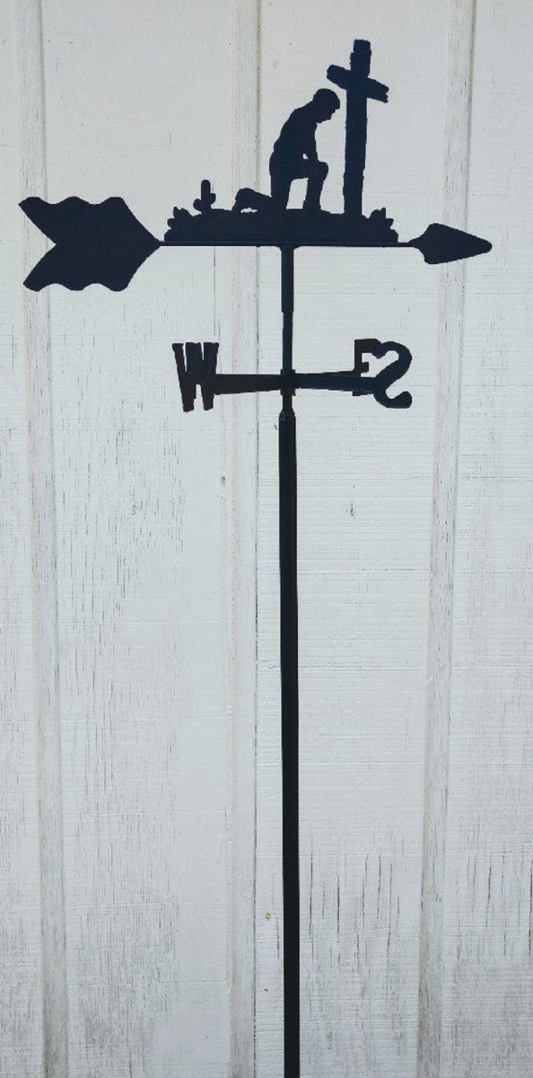 Praying Man Garden Mount Weathervane