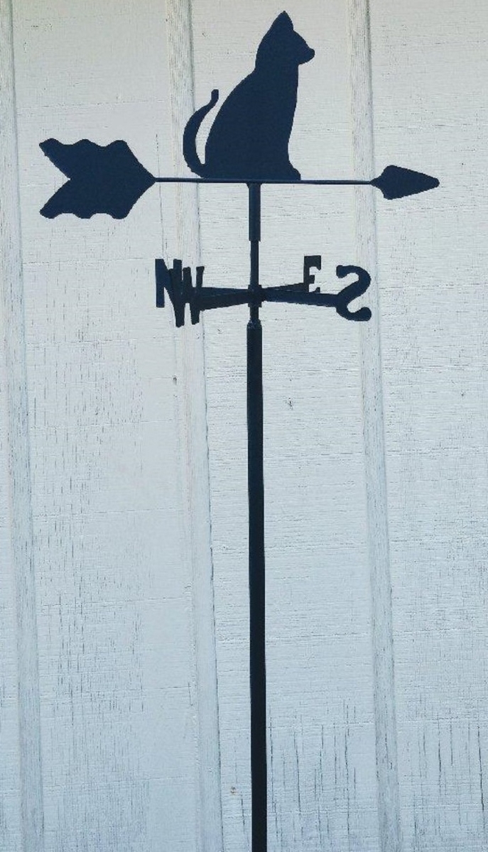 The Lazy Scroll catin Cat Garden Mount Weathervane