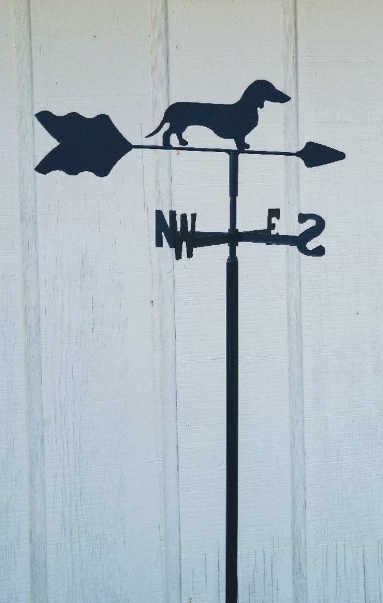 Dachshund Garden Mount Weathervane