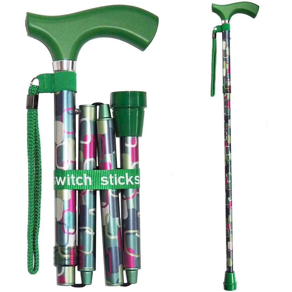 502-2000-5134 32-37 in. Luxury Vienna Walking Stick, Green