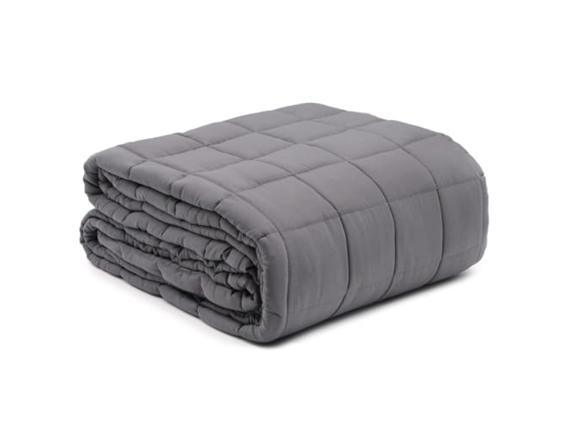 650-1114-0600 80 x 60 in. Microfiber Weighted Blanket - Gray