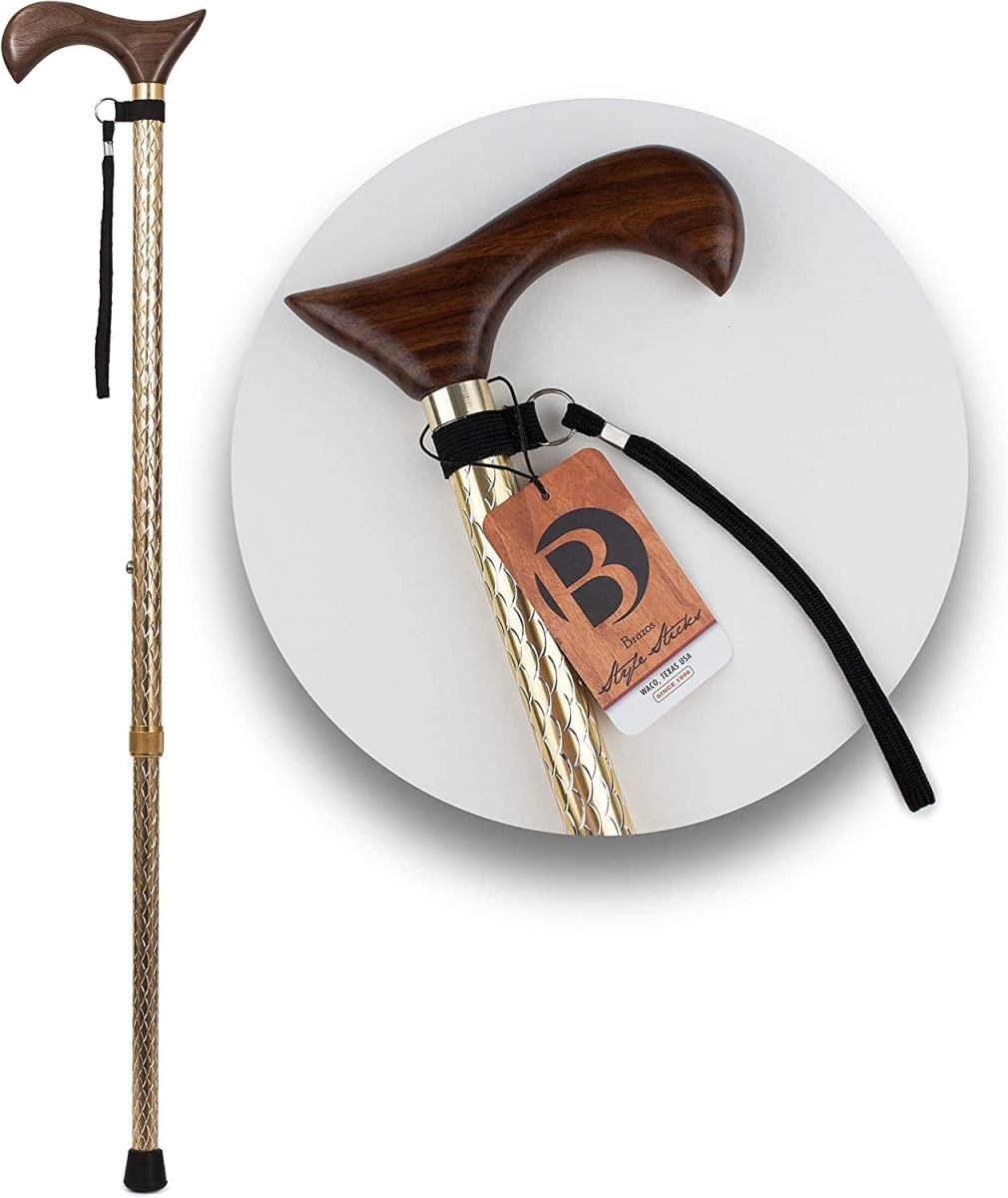 605-2000-5202 Gold Engraved Brazos Style Stick