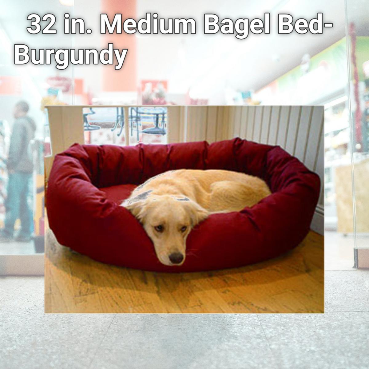 Picture of Majestic Pet 788995611349 32 in. Medium Bagel Bed- Burgundy