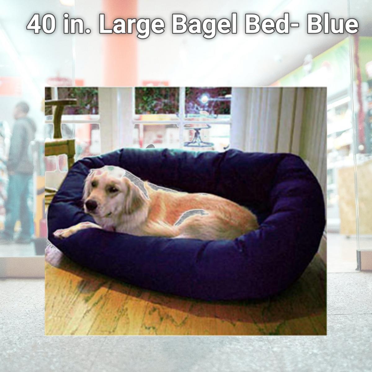 Picture of Majestic Pet 788995611424 40 in. Large Bagel Bed- Blue