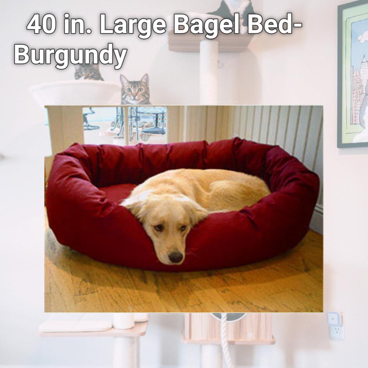 Picture of Majestic Pet 788995611448 40 in. Large Bagel Bed- Burgundy