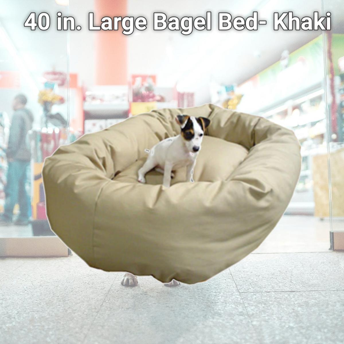 Picture of Majestic Pet 788995611455 40 in. Large Bagel Bed- Khaki