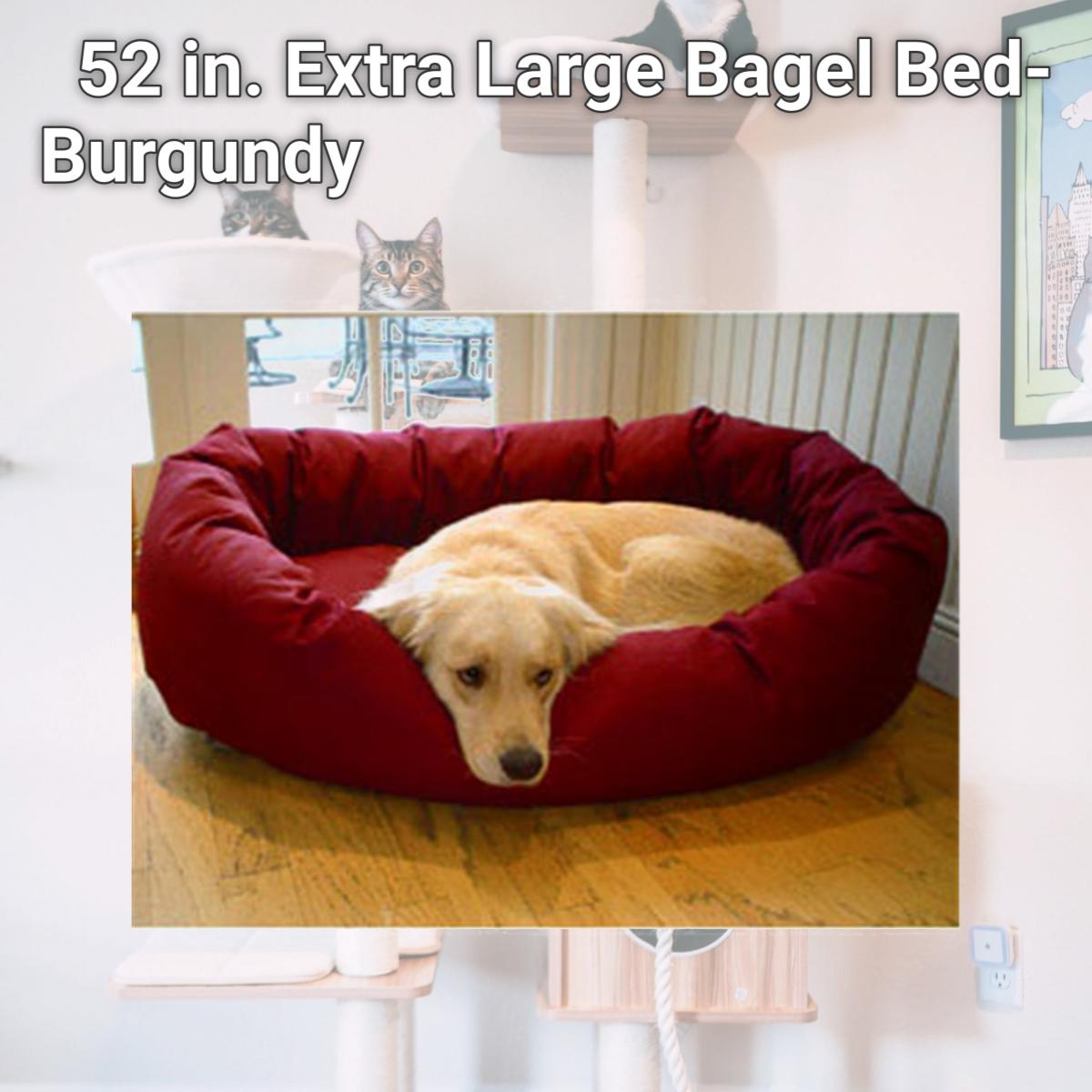 Picture of Majestic Pet 788995611547 52 in. Extra Large Bagel Bed- Burgundy
