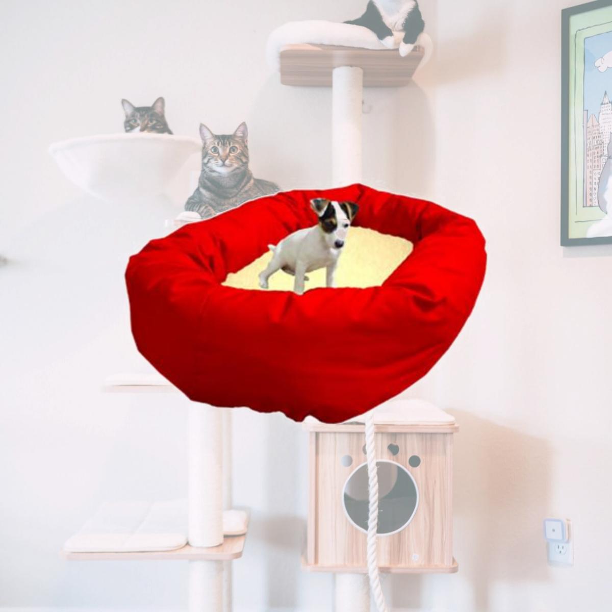Picture of Majestic Pet 788995612315 32 in. Medium Bagel Bed- Red and Sherpa