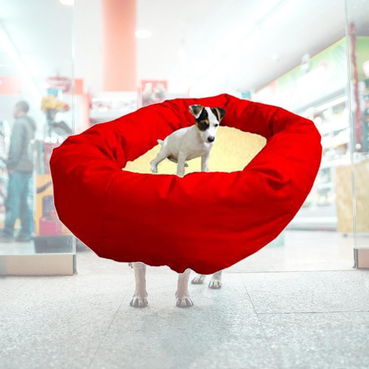 Picture of Majestic Pet 788995612513 52 in. Extra Large Bagel Bed- Red and Sherpa