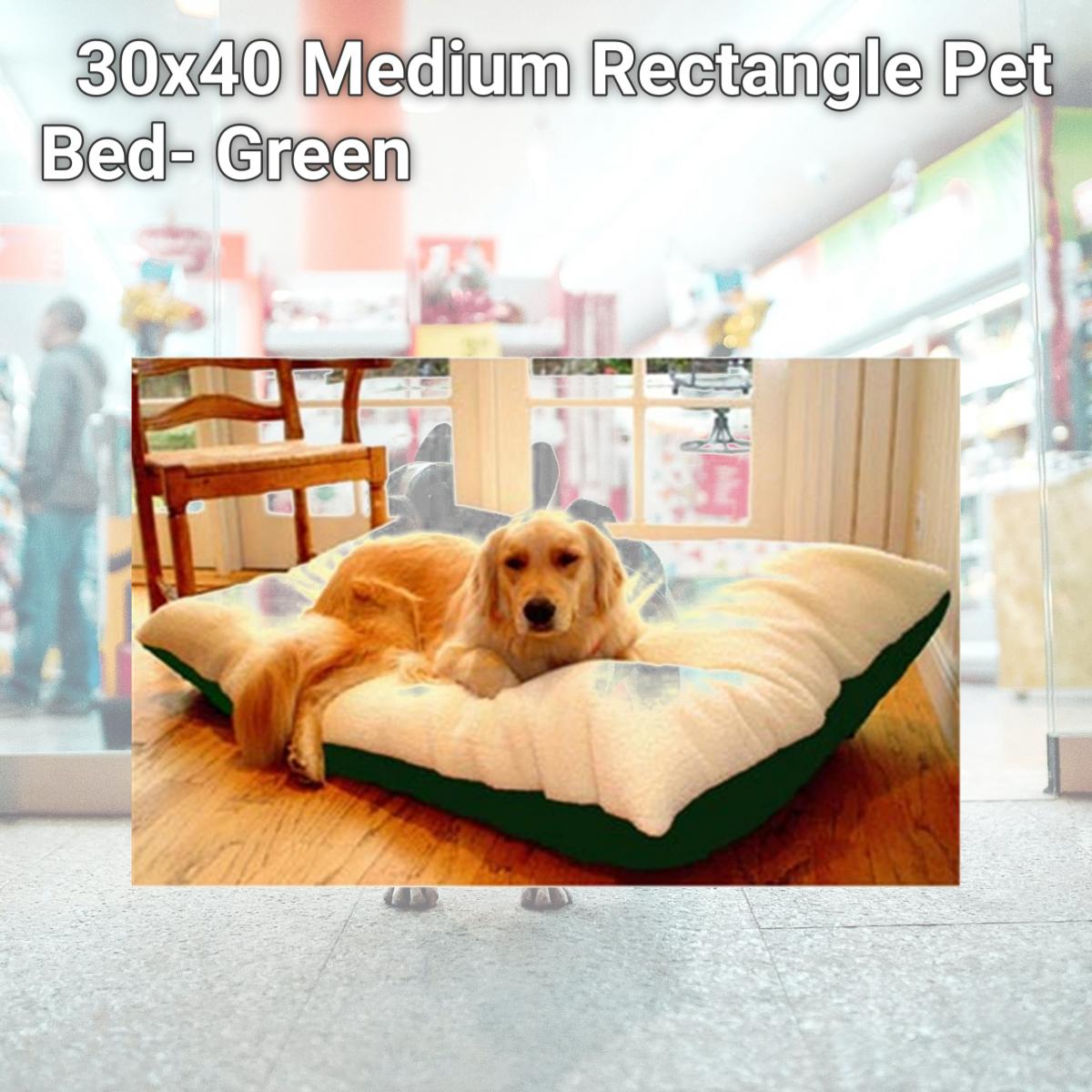 Picture of Majestic Pet 788995651437 30x40 Medium Rectangle Pet Bed- Green