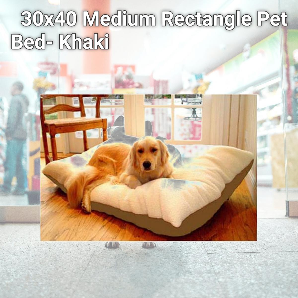 Picture of Majestic Pet 788995651451 30x40 Medium Rectangle Pet Bed- Khaki