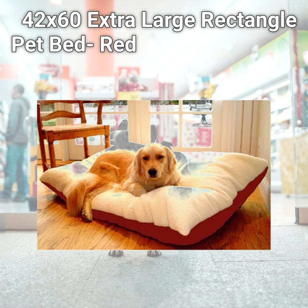 Picture of Majestic Pet 788995651611 42x60 Extra Large Rectangle Pet Bed- Red