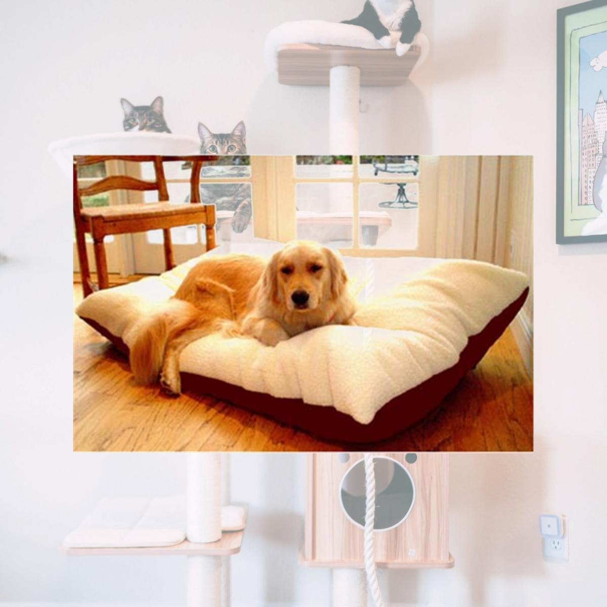 Picture of Majestic Pet 788995651642 42x60 Extra Large Rectangle Pet Bed- Burgundy