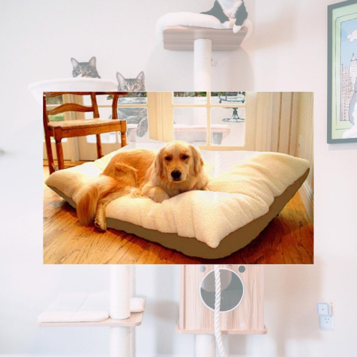 Picture of Majestic Pet 788995652458 36x48 Large Rectangle Pet Bed- Khaki