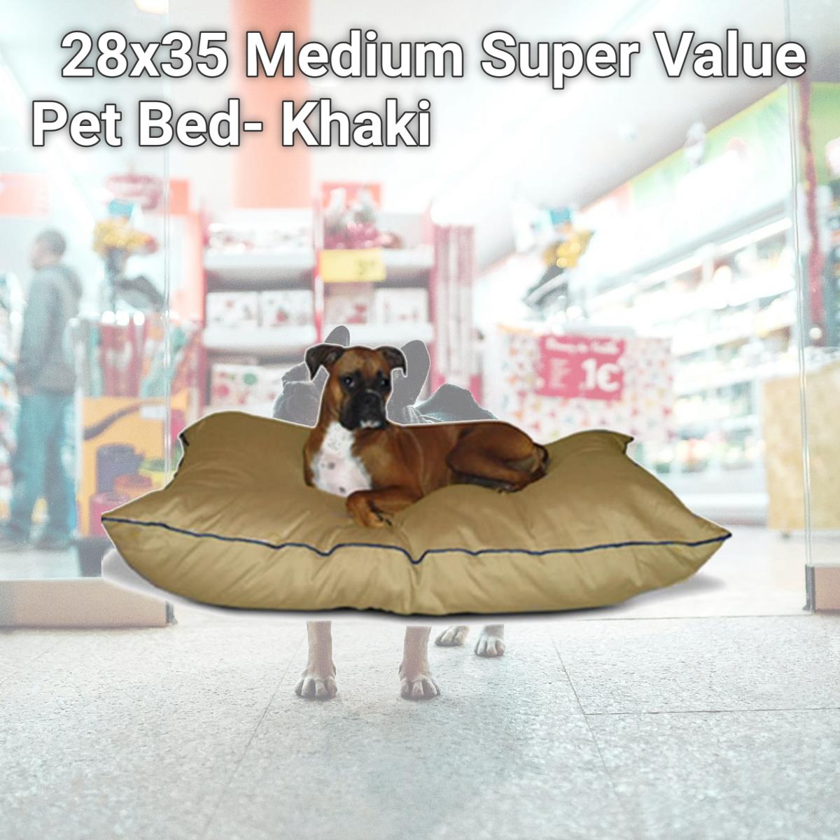 Picture of Majestic Pet 788995653554 28x35 Medium Super Value Pet Bed- Khaki