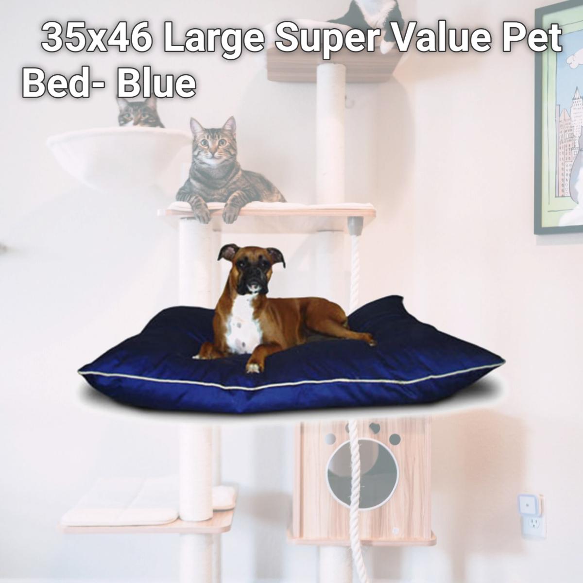 Picture of Majestic Pet 788995654629 35x46 Large Super Value Pet Bed- Blue