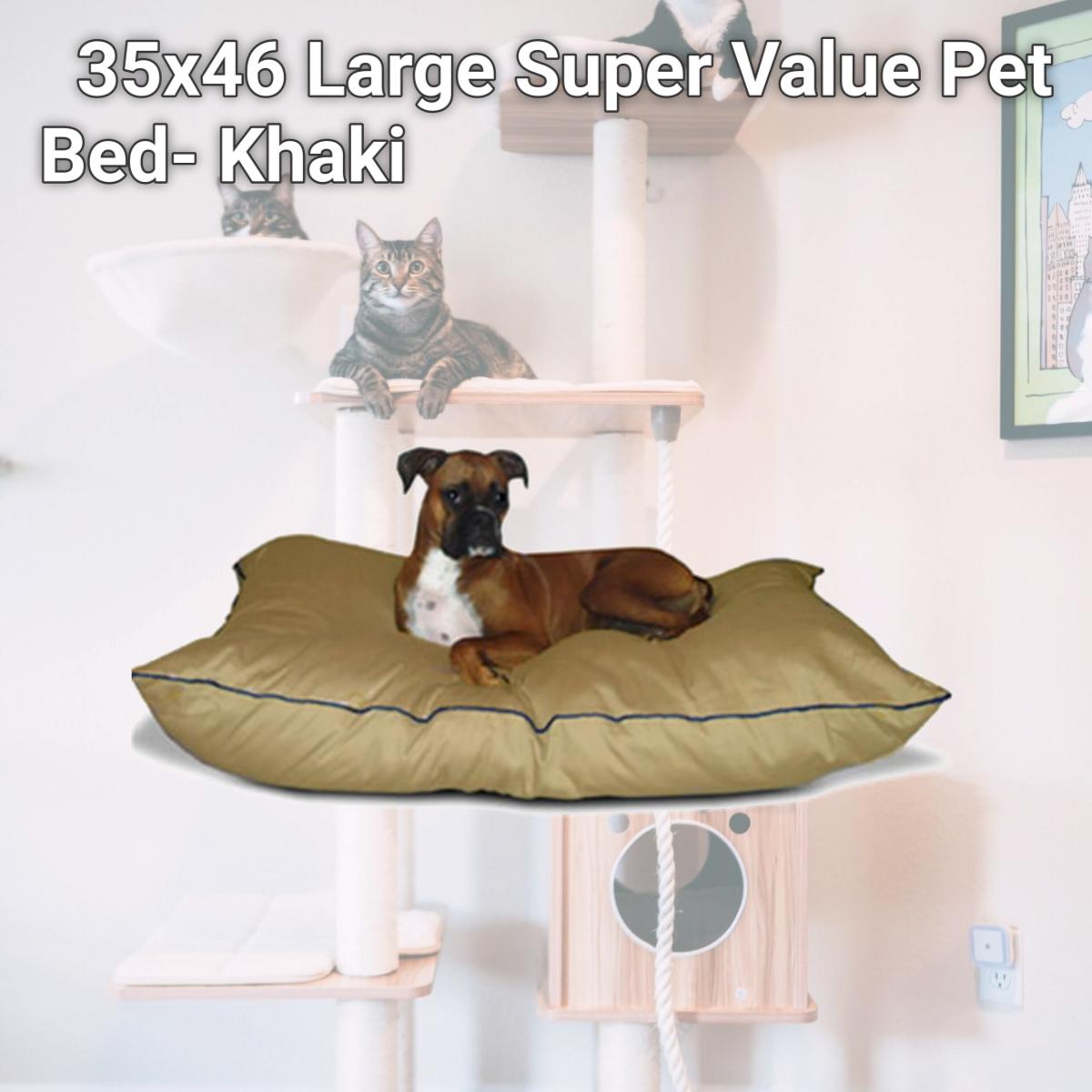Picture of Majestic Pet 788995654650 35x46 Large Super Value Pet Bed- Khaki