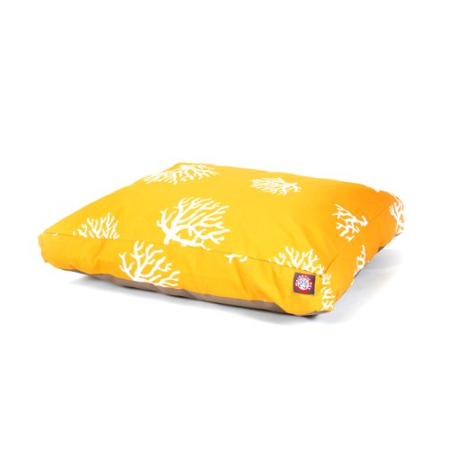Picture of MajesticPet 788995500056 29 x 36 in. Coral Rectangle Pet Bed - Yellow