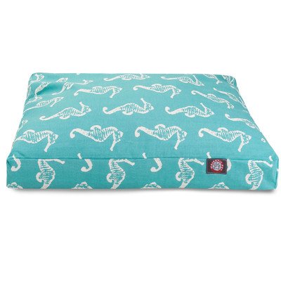 Picture of MajesticPet 788995502920 36 x 44 in. Sea Horse Rectangle Pet Bed, Teal