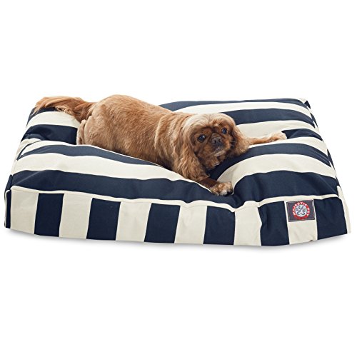 Picture of MajesticPet 788995500186 29 x 36 in. Vertical Stripe Rectangle Pet Bed, Navy Blue