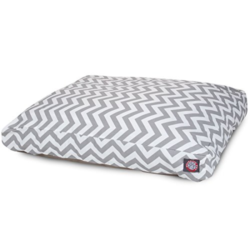 Picture of MajesticPet 788995500278 29 x 36 in. Zig Zag Rectangle Pet Bed, Grey
