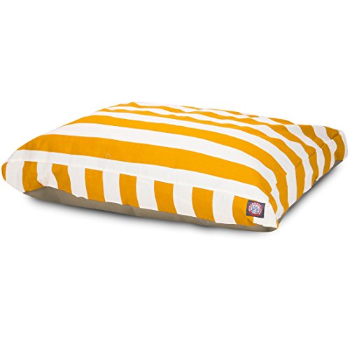 Picture of MajesticPet 788995502494 36 x 44 in. Vertical Stripe Rectangle Pet Bed, Yellow