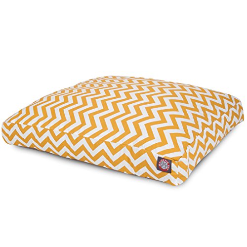 Picture of MajesticPet 788995500254 29 x 36 in. Zig Zag Rectangle Pet Bed, Yellow