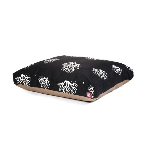 Picture of MajesticPet 788995502074 36 x 44 in. Coral Rectangle Pet Bed, Black