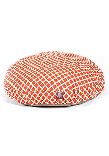 Picture of MajesticPet 788995506010 30 in. Bamboo Round Pet Bed, Burnt Orange - Small