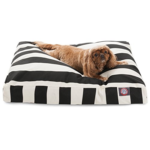 Picture of MajesticPet 788995500193 29 x 36 in. Vertical Stripe Rectangle Pet Bed, Black