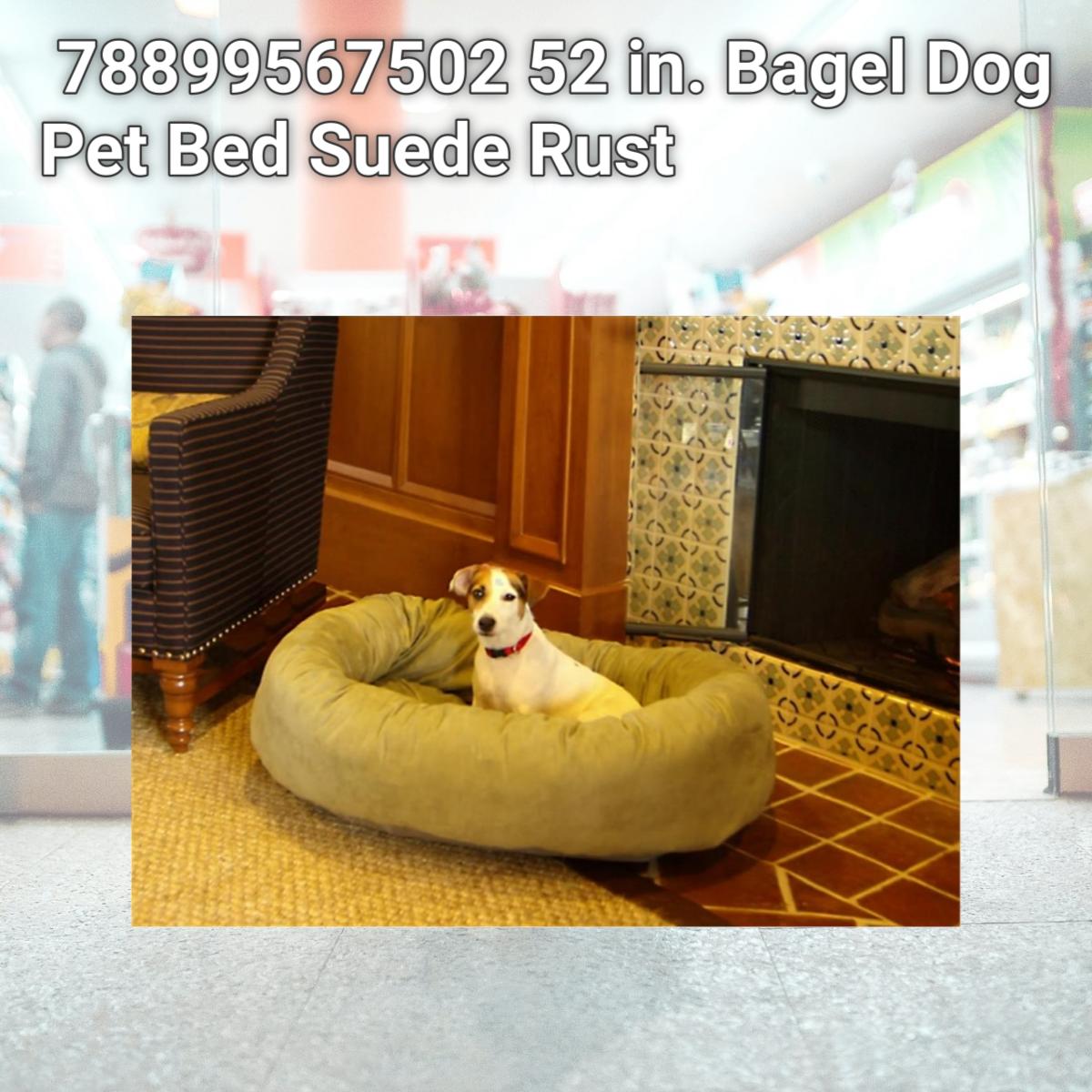 Picture of Majestic Pet 78899567502 52 in. Bagel Dog Pet Bed Suede Rust