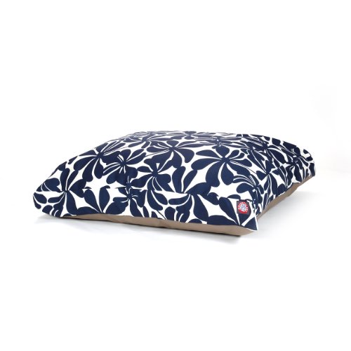Picture of MajesticPet 788995502142 36 x 44 in. Plantation Rectangle Pet Bed, Navy Blue