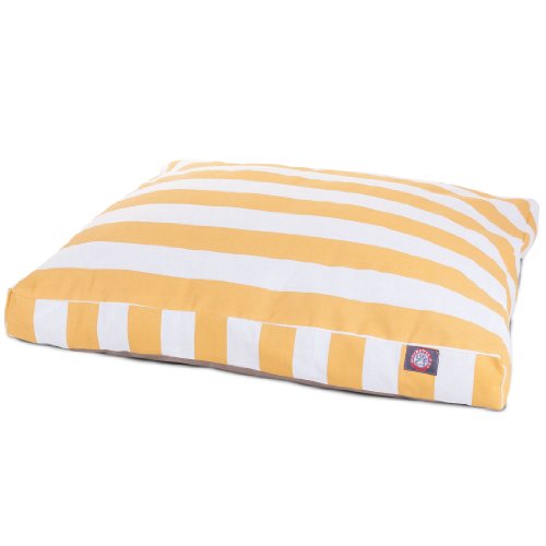 Picture of MajesticPet 788995504498 42 x 50 in. Vertical Stripe Rectangle Pet Bed, Yellow