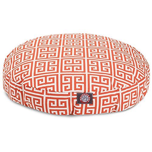 30 in. Towers Round Pet Bed - Orange - Small
