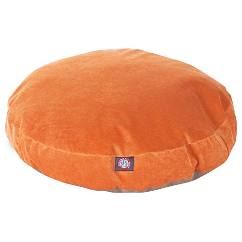 36 in. Villa Round Pet Bed, Orange - Medium