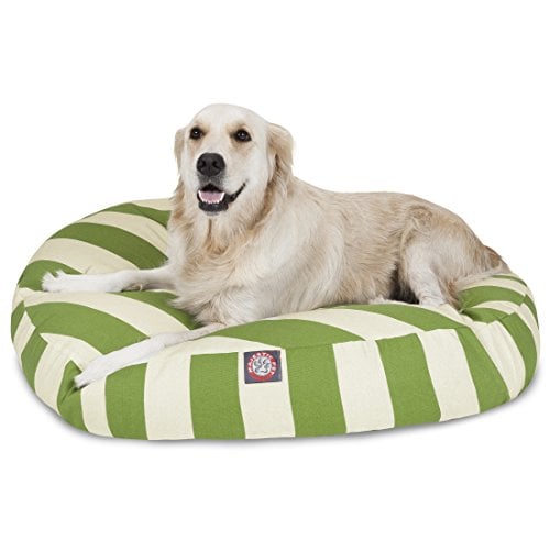 Picture of MajesticPet 788995510208 42 in. Vertical Stripe Round Pet Bed, Sage - Large