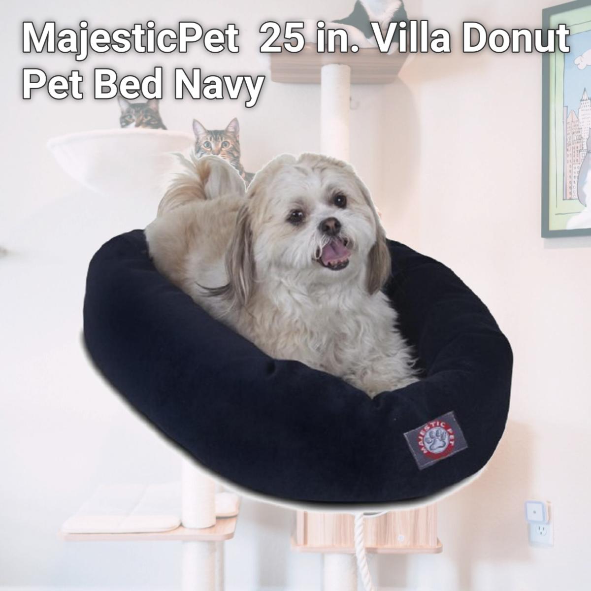 Picture of MajesticPet 788995522591 25 in. Villa Donut Pet Bed, Navy