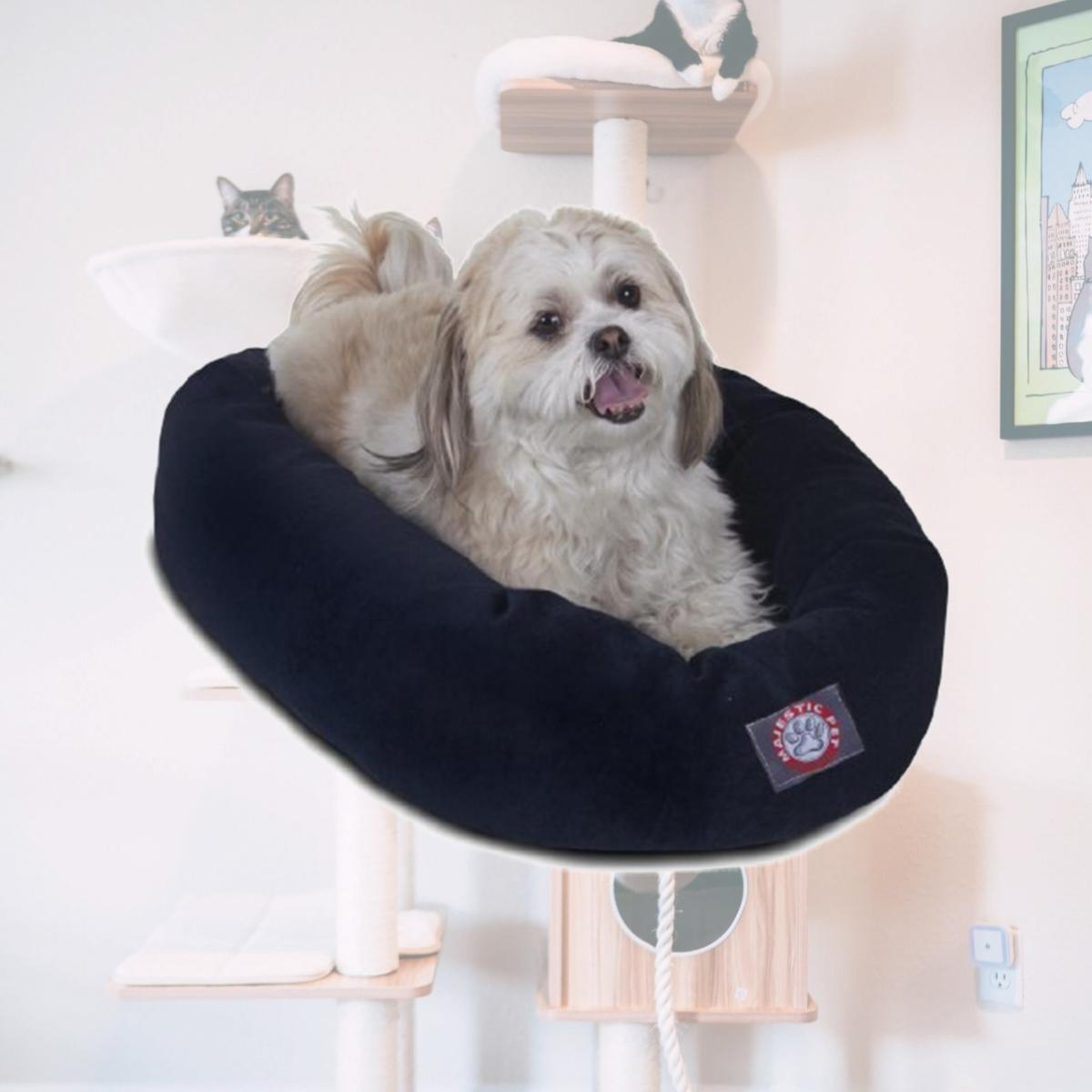Picture of MajesticPet 788995522591 25 in. Villa Donut Pet Bed, Navy