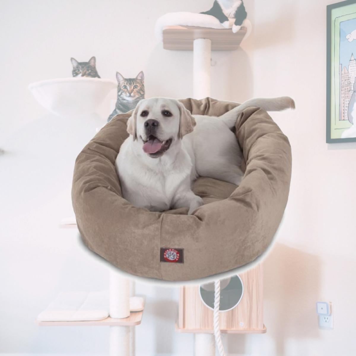 Picture of MajesticPet 788995526575 40 in. Villa Donut Pet Bed, Pearl