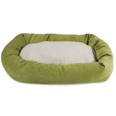Picture of MajesticPet 788995540571 25 in. Villa Sherpa Donut Pet Bed&#44; Pearl